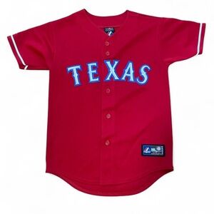 Majestic Red Texas Kids Jersey